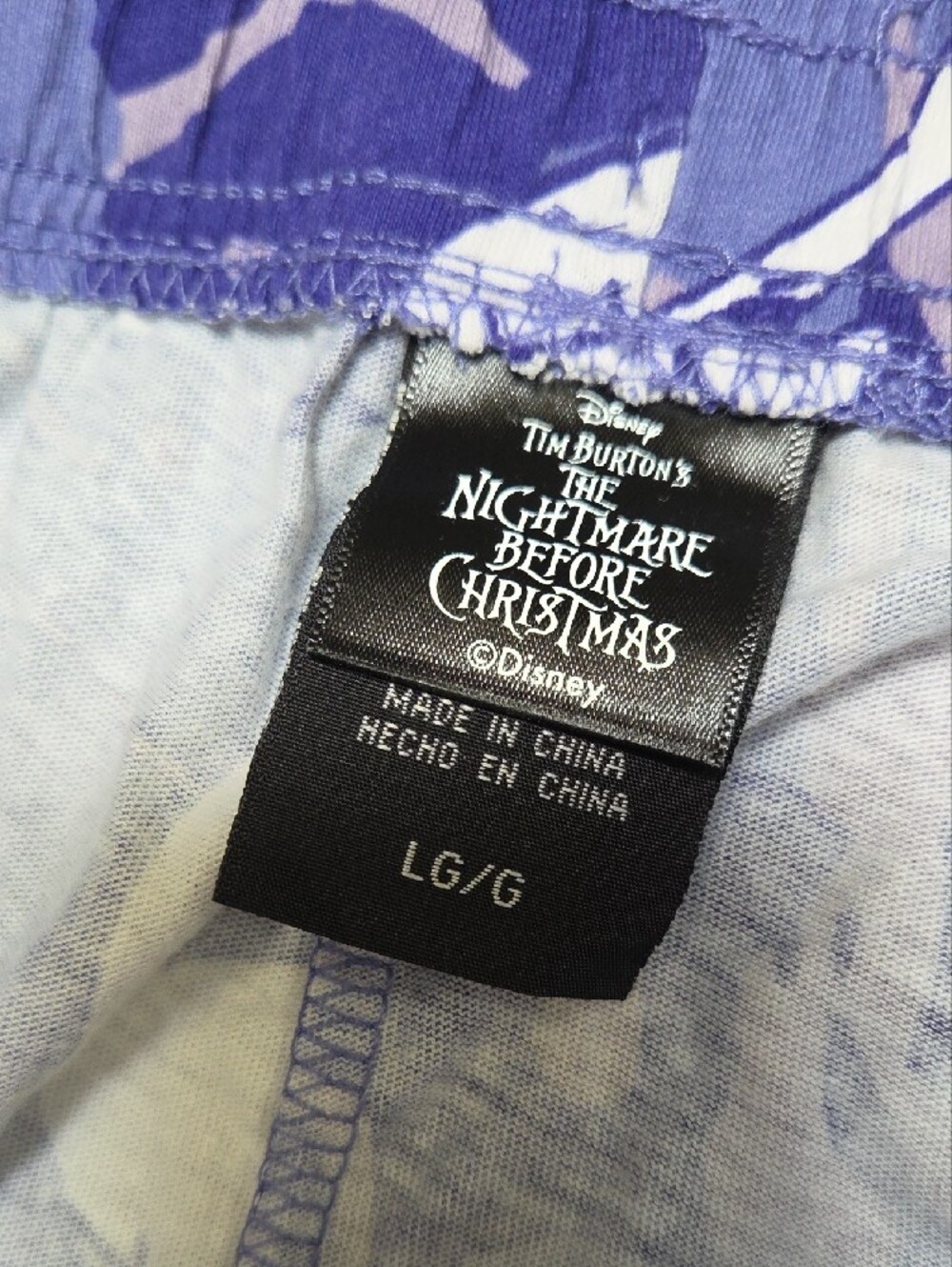 (#3C) Disney Purple Skull & Bones Pajama Bottoms - Picture 2 of 7